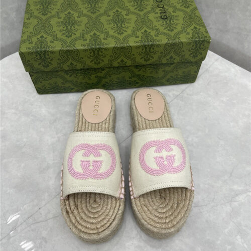 High Quality Luxury Gucci Espadrille Slippers – Style 25459 product detail