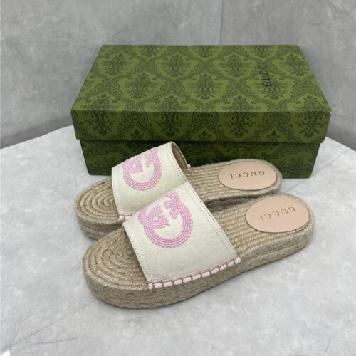 High Quality Luxury Gucci Espadrille Slippers – Style 25459 product detail