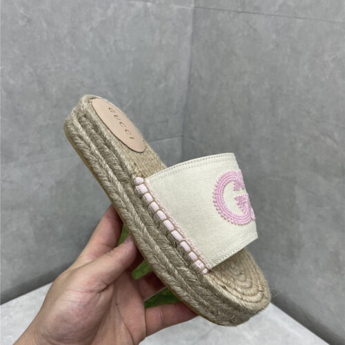 High Quality Luxury Gucci Espadrille Slippers – Style 25459 product detail