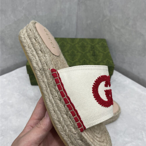 High Quality Luxury Gucci Espadrille Slippers – Style 71795 product detail