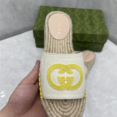 High Quality Luxury Gucci Espadrille Slippers – Style 44115 product detail