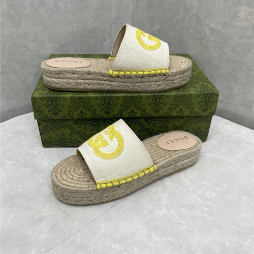 High Quality Luxury Gucci Espadrille Slippers – Style 44115 alternate view