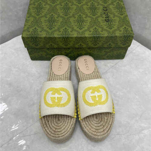 High Quality Luxury Gucci Espadrille Slippers – Style 44115 product detail