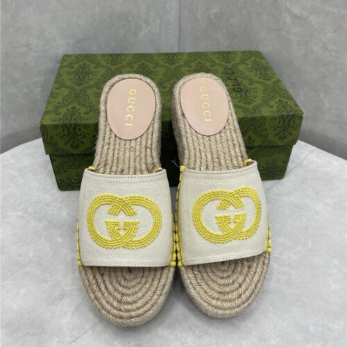 High Quality Luxury Gucci Espadrille Slippers – Style 44115 product detail