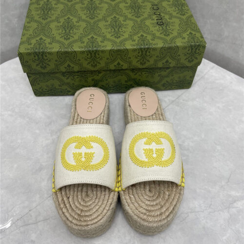 High Quality Luxury Gucci Espadrille Slippers – Style 44115 product detail