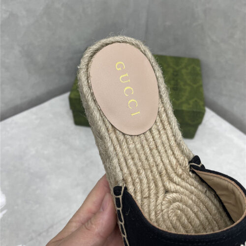 High Quality Luxury Gucci Espadrille Slippers product detail