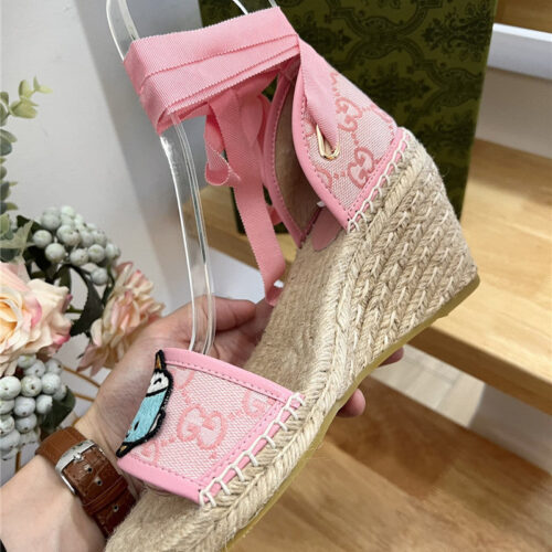 High Quality Luxury Gucci Espadrille Wedge Platform Shoes – Style 54835 product detail