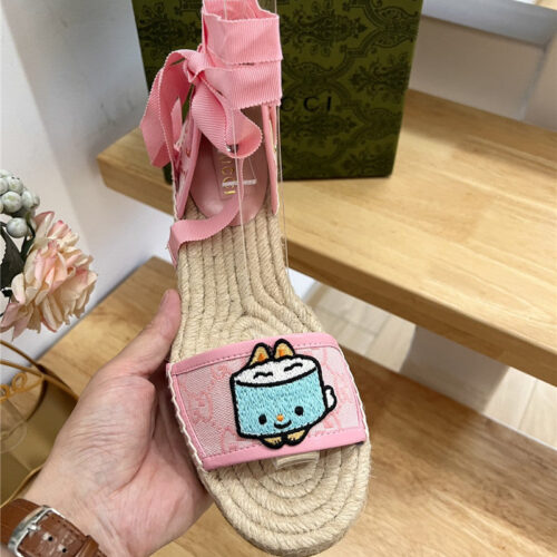High Quality Luxury Gucci Espadrille Wedge Platform Shoes – Style 54835 alternate view