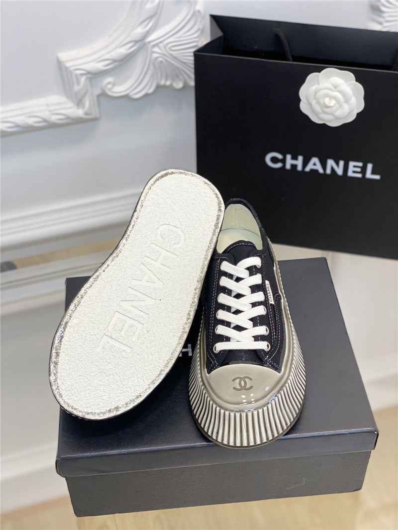 High Quality Luxury Chanel Platform Canvas Sneakers product detail