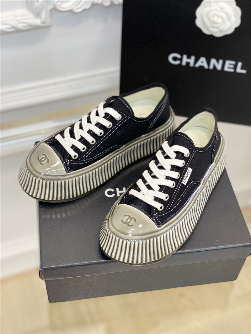 High Quality Luxury Chanel Platform Canvas Sneakers product detail