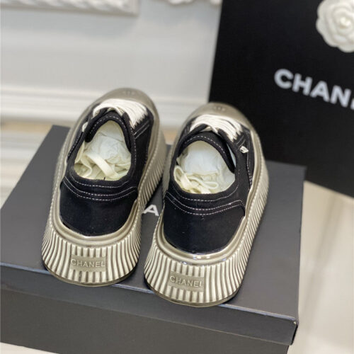 High Quality Luxury Chanel Platform Canvas Sneakers product detail
