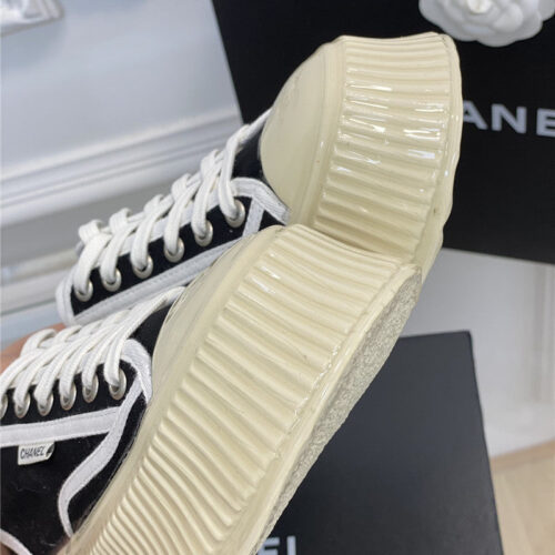 High Quality Luxury Chanel Platform Canvas Sneakers – Style 14630 product detail
