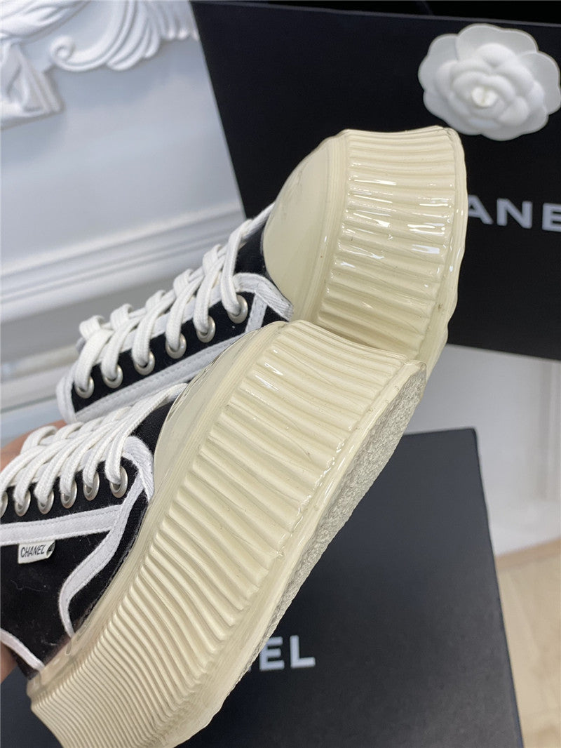 High Quality Luxury Chanel Platform Canvas Sneakers – Style 14630 product detail