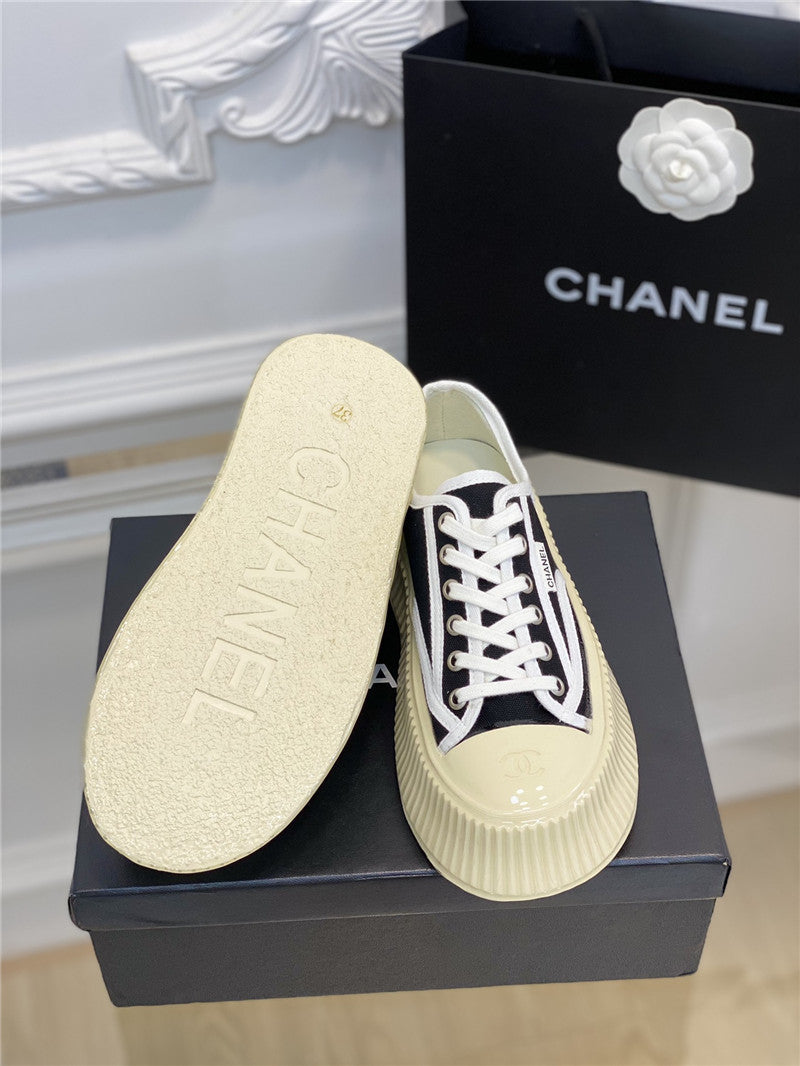 High Quality Luxury Chanel Platform Canvas Sneakers – Style 14630 product detail