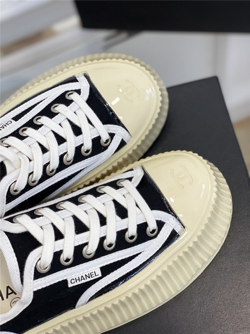 High Quality Luxury Chanel Platform Canvas Sneakers – Style 14630 product detail