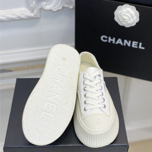 High Quality Luxury Chanel Platform Canvas Sneakers – Style 52486 product detail