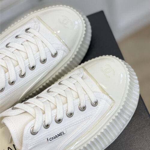 High Quality Luxury Chanel Platform Canvas Sneakers – Style 52486 product detail