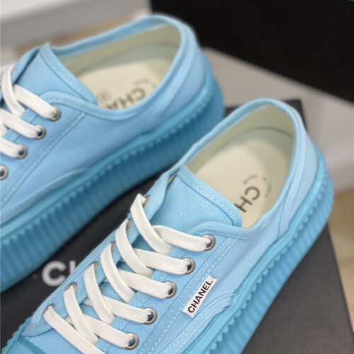 High Quality Luxury Chanel Platform Canvas Sneakers – Style 83558 product detail