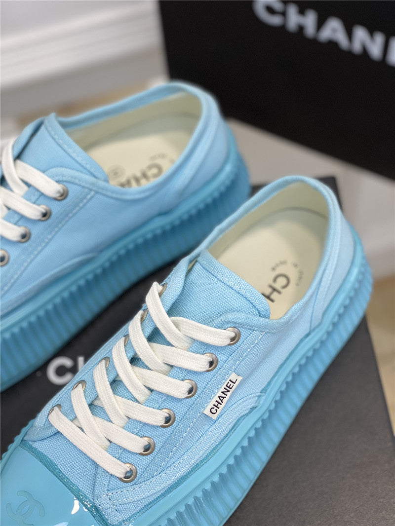 High Quality Luxury Chanel Platform Canvas Sneakers – Style 83558 product detail
