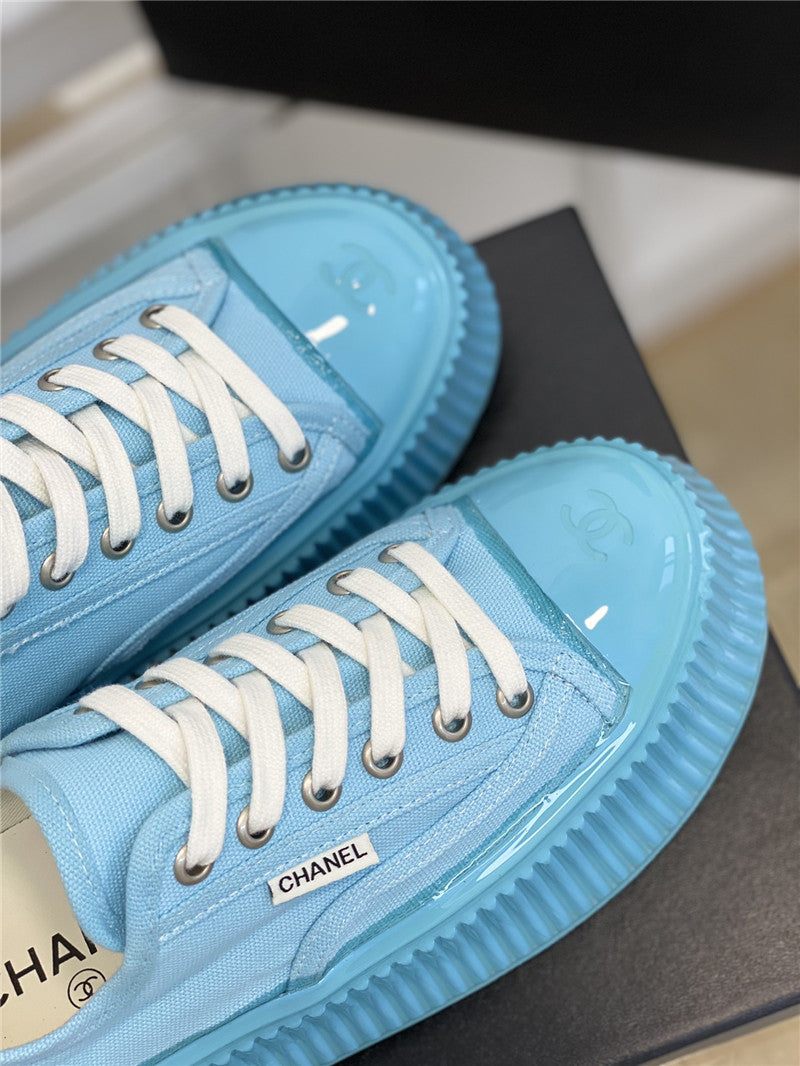High Quality Luxury Chanel Platform Canvas Sneakers – Style 83558 product detail