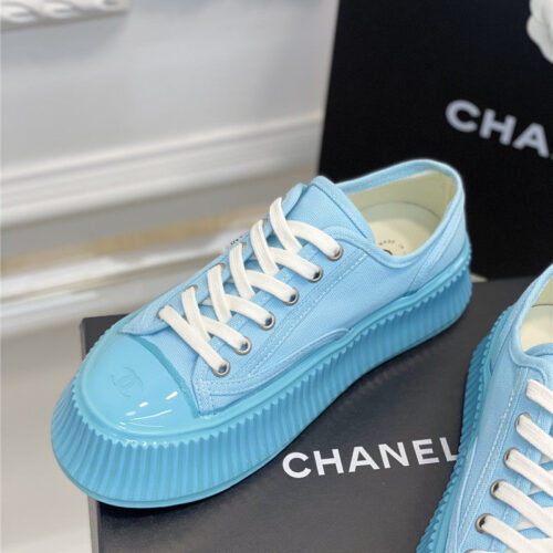 High Quality Luxury Chanel Platform Canvas Sneakers – Style 83558 product detail