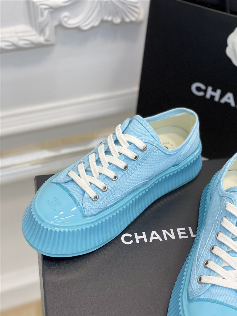 High Quality Luxury Chanel Platform Canvas Sneakers – Style 83558 product detail