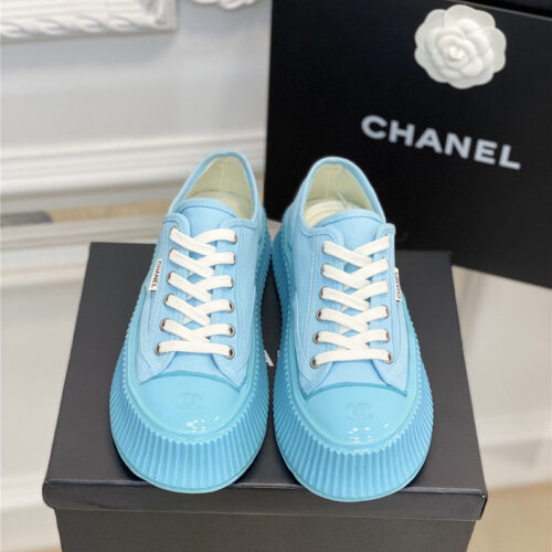 High Quality Luxury Chanel Platform Canvas Sneakers – Style 83558 alternate view