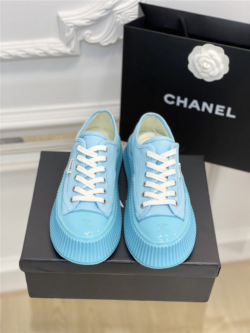 High Quality Luxury Chanel Platform Canvas Sneakers – Style 83558 product detail