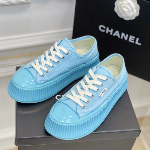 High Quality Luxury Chanel Platform Canvas Sneakers – Style 83558 product detail
