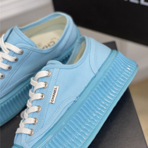 High Quality Luxury Chanel Platform Canvas Sneakers – Style 83558 product detail