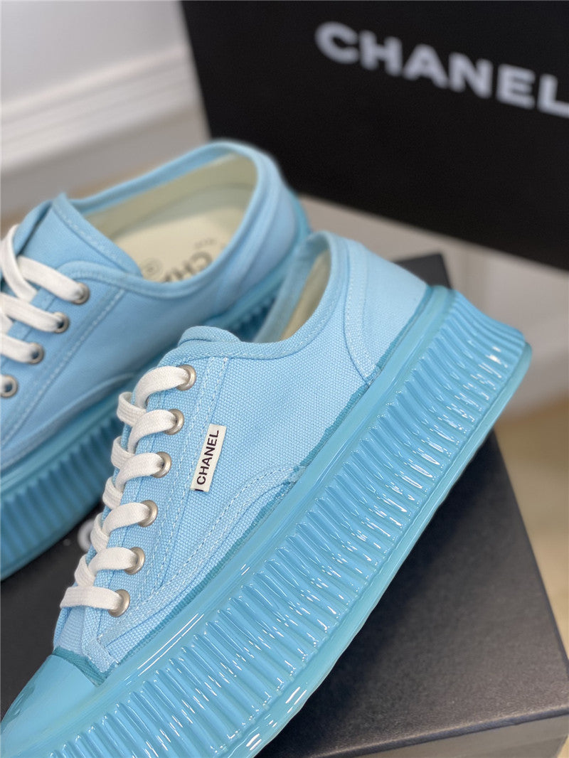 High Quality Luxury Chanel Platform Canvas Sneakers – Style 83558 product detail