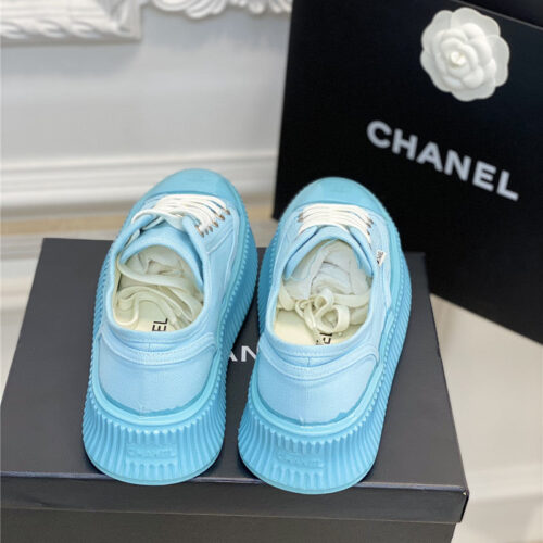 High Quality Luxury Chanel Platform Canvas Sneakers – Style 83558 product detail