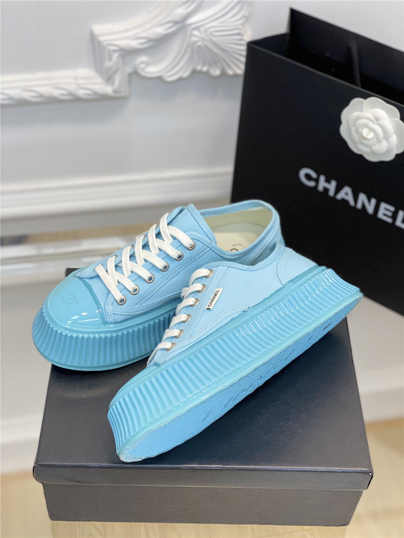 High Quality Luxury Chanel Platform Canvas Sneakers – Style 83558 product detail