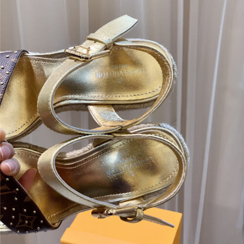 High Quality Luxury Louis Vuitton Hot Diamond Wedge Sandals – Style 82819 product detail