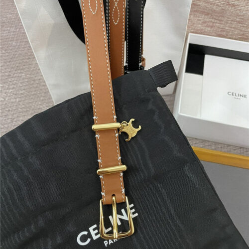 High Quality Luxury Celine Embroidered Belt In Vintage Calfskin – Style 17510 product detail