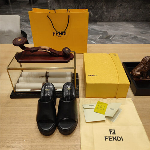 High Quality Luxury Fendi Wedge Platform Sandals alternate view