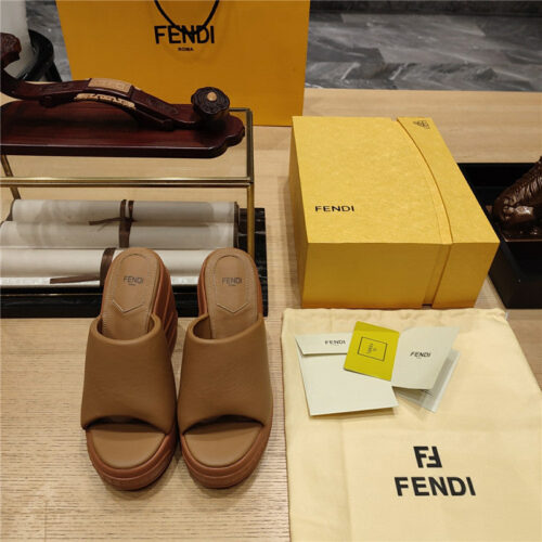 High Quality Luxury Fendi Wedge Platform Sandals – Style 08723 alternate view