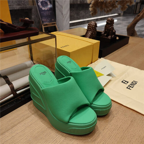 High Quality Luxury Fendi Wedge Platform Sandals – Style 60147