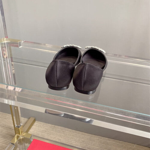 High Quality Luxury Roger Vivier New Hollow Square Buckle Flat Bottom – Style 02612 product detail