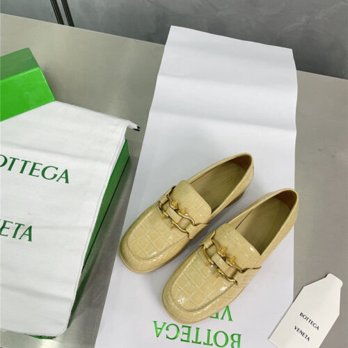 High Quality Luxury Bottega Veneta Horseshoe Buckle Loafers – Style 02118