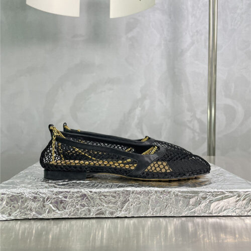 High Quality Luxury Bottega Veneta Mesh Chain Slingback Flats – Sizes 35–41 product detail
