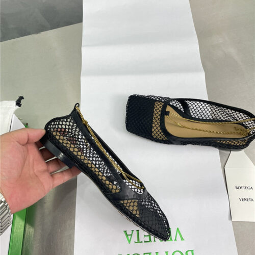 High Quality Luxury Bottega Veneta Mesh Chain Slingback Flats – Sizes 35–41 product detail