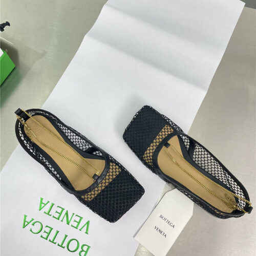 High Quality Luxury Bottega Veneta Mesh Chain Slingback Flats – Sizes 35–41 product image