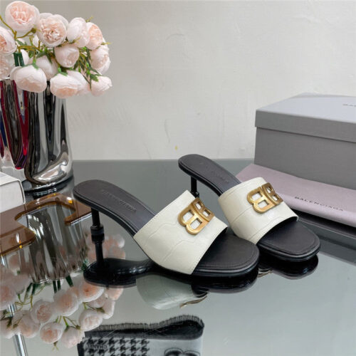 High Quality Luxury Balenciaga Double B Buckle Stiletto Sandals – Style 68323