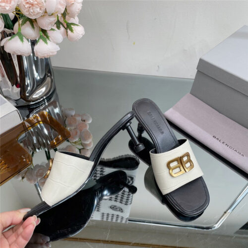 High Quality Luxury Balenciaga Double B Buckle Stiletto Sandals – Style 68323 product detail