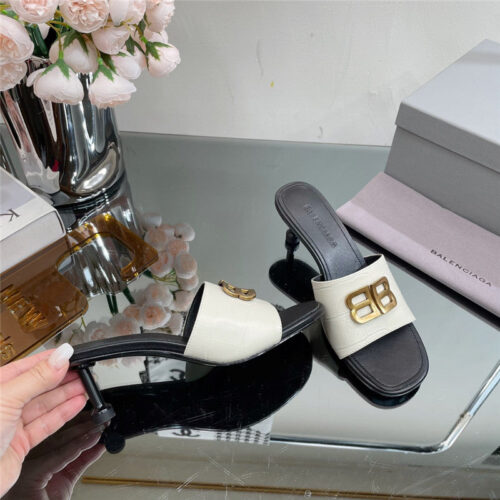 High Quality Luxury Balenciaga Double B Buckle Stiletto Sandals – Style 68323 alternate view