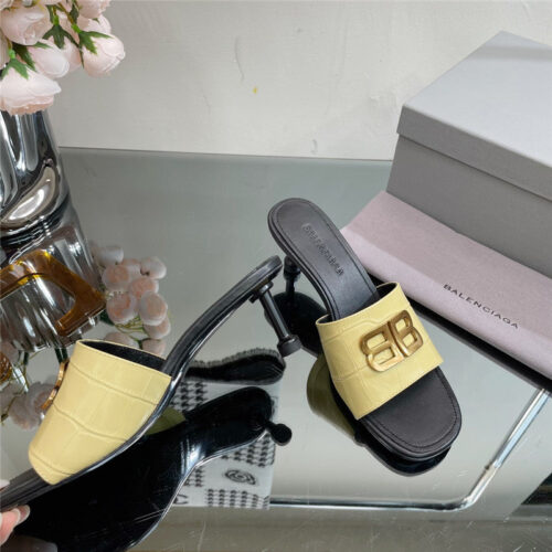 High Quality Luxury Balenciaga Double B Buckle Stiletto Sandals – Style 37251 product detail