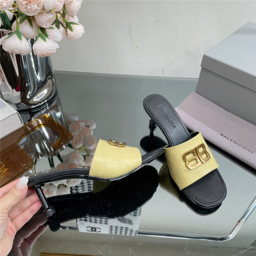 High Quality Luxury Balenciaga Double B Buckle Stiletto Sandals – Style 37251 product detail