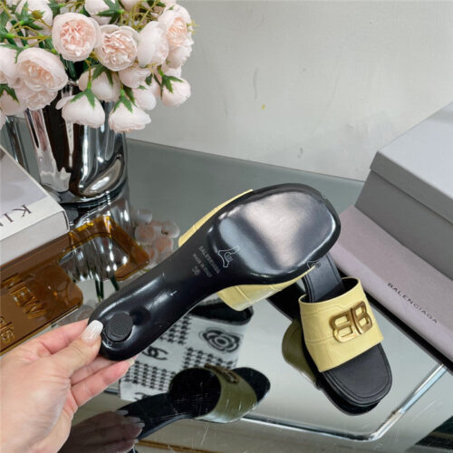 High Quality Luxury Balenciaga Double B Buckle Stiletto Sandals – Style 37251 product detail