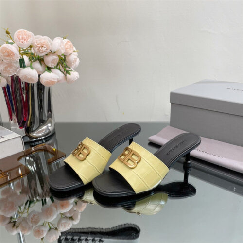 High Quality Luxury Balenciaga Double B Buckle Stiletto Sandals – Style 37251 product detail